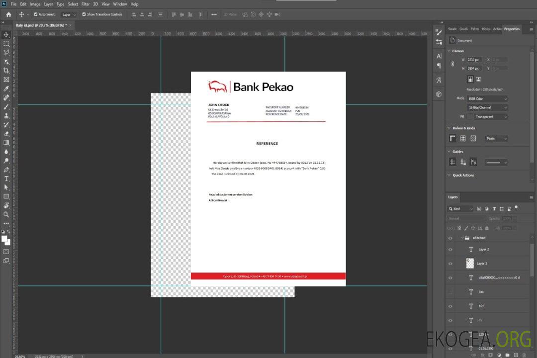 Référence Pologne , Bank Pekao , closure template